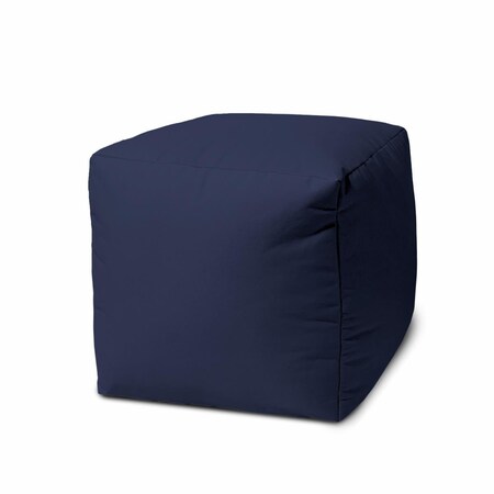 Gfancy Fixtures 17 Cool Warm Indigo Blue Solid Color Indoor & Outdoor Pouf Ottoman GF3671536